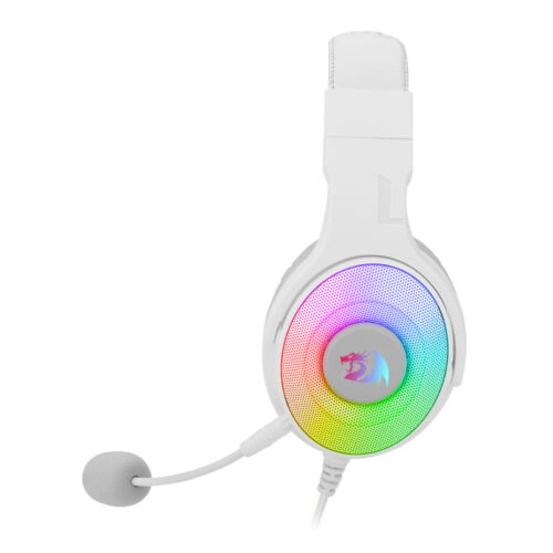 REDRAGON Over-Ear PANDORA USB (Power Only),Aux (Mic and Headset) RGB Gaming Headset - White - Image 2