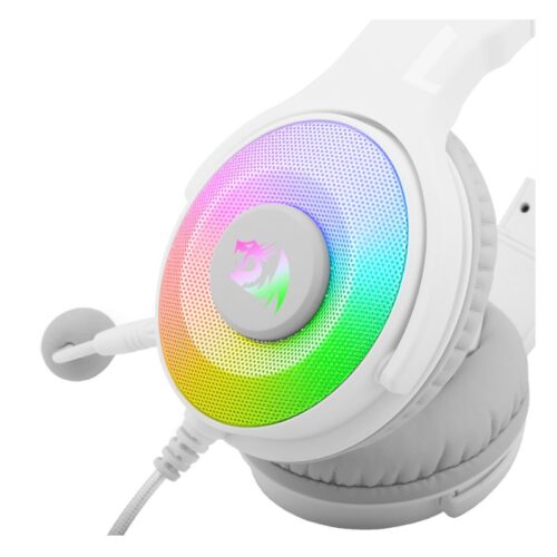 REDRAGON Over-Ear PANDORA USB (Power Only),Aux (Mic and Headset) RGB Gaming Headset - White - Image 5