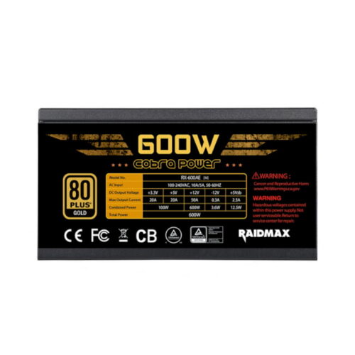 Raidmax Cobra Pro 600W Gold Modular PSU - Image 5