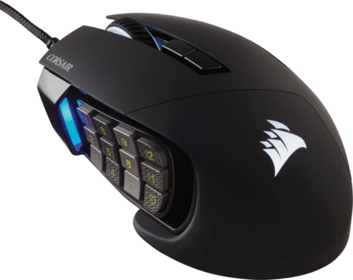 Corsair SCIMITAR RGB ELITE |  Right-hand |  Optical |  USB |  18000 DPI |  Black