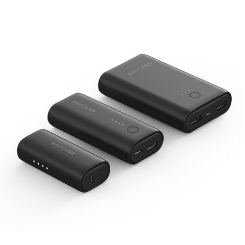 RAVPOWER 3350mAh|6700mAh|10050mAh 3 Pack Power Bank - Black