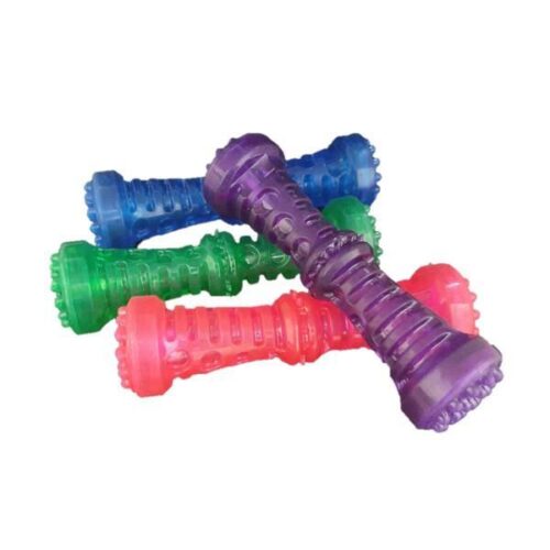 Toy Silicone Dog Chew Bone - Assorted Colours