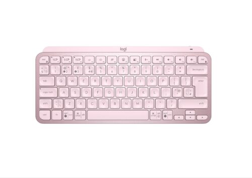 Logitech MX Keys Mini Minimalist Wireless Illuminated Keyboard - Rose